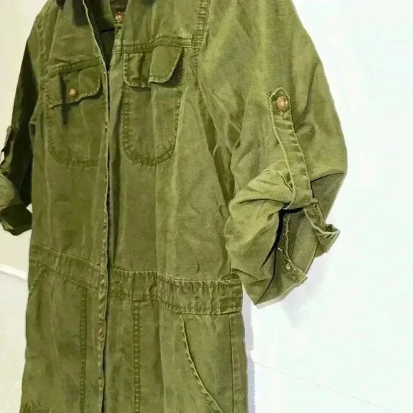 Armani Exchange Green Button Down Dress Size 2 - Picture 8 of 15